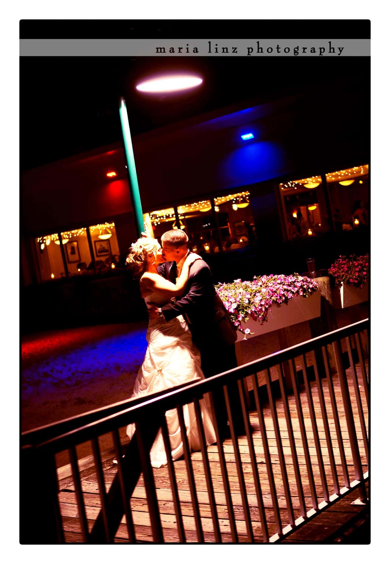 outside under the lights